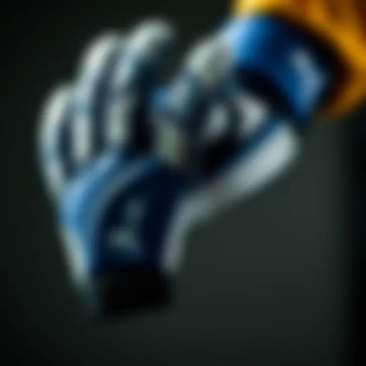 Close-up of Puma goalkeeper gloves showcasing technical features