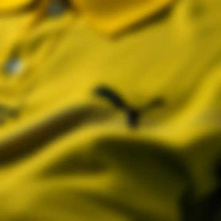 Close-up of high-quality fabric used in Puma polo shirts