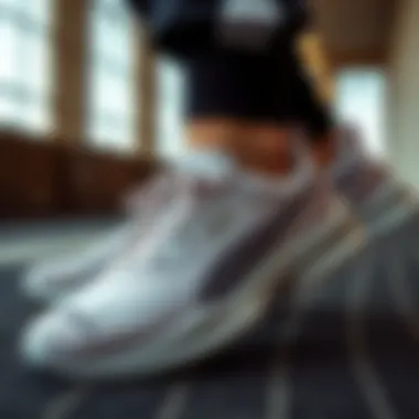 Showcasing the comfort features of Puma Roma Mercedes shoes