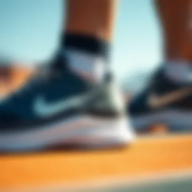 Exploring Features That Enhance Comfort in Sports Footwear A close-up of shoe features emphasizing breathability and support