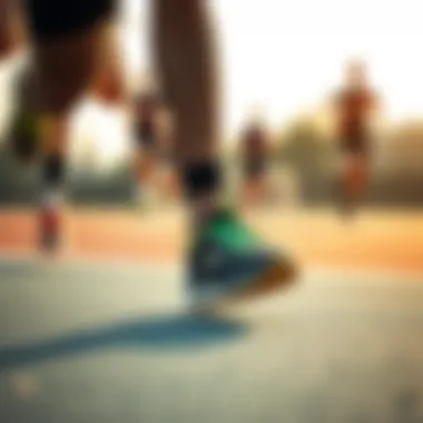 Skechers shoes in action during sports activities