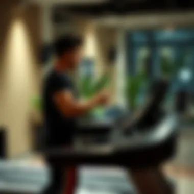 User engaging in a comfortable workout on the Slazenger treadmill