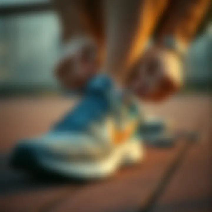 Lacing Up for Fitness A person tying shoelaces on sports shoes