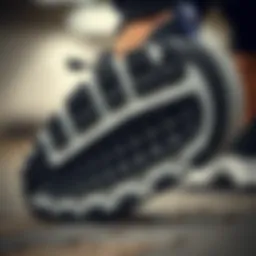 Close-up of sneaker sole design