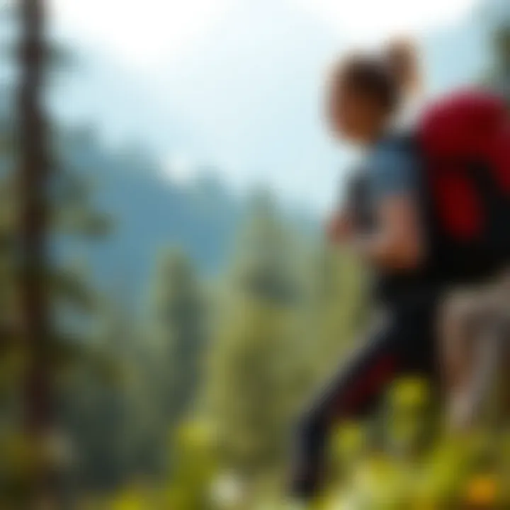 An athlete using a functional sports backpack during an outdoor activity.