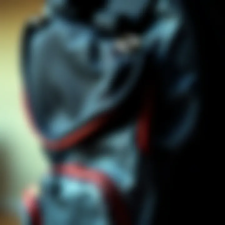 Close-up of high-quality materials used in a sports backpack.