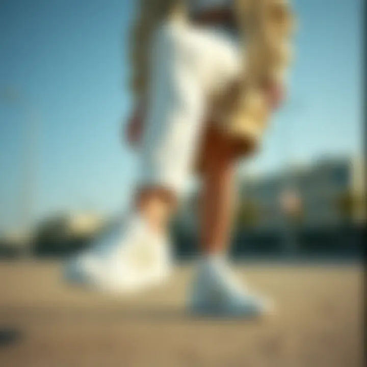 Stylish Outfit with Adidas White Ankle Shoes Stylish outfit paired with Adidas white ankle shoes