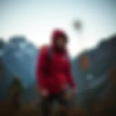 North Face jacket worn during an adventurous hike