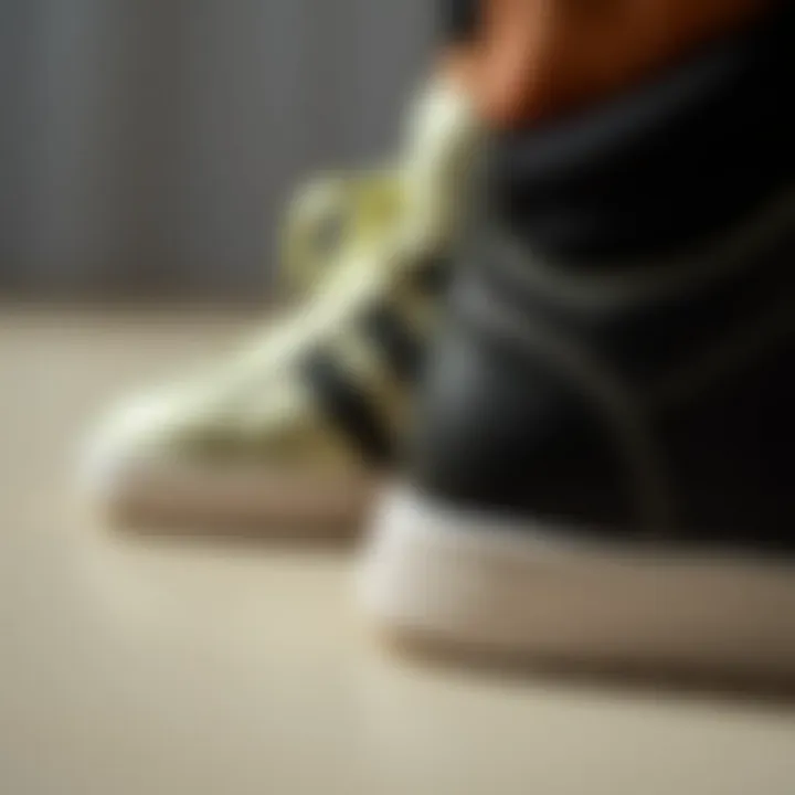 Close-up of stylish heel design showcasing craftsmanship