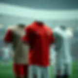 Historical representation of the Turkish national jersey from various decades.