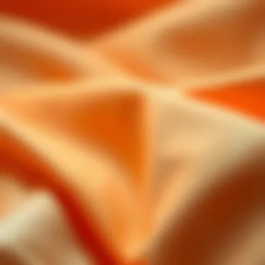 Close-up of orange fabric showcasing texture
