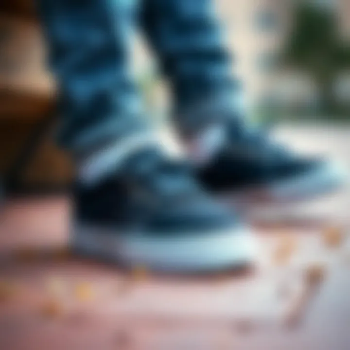 Comfortable Vans shoes for toddlers in a playful setting