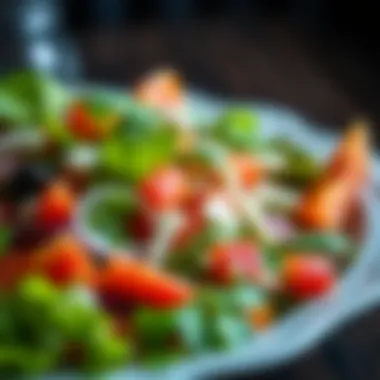 Vibrant salad with high protein content