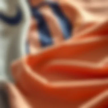 Close-up of fabric selection for volleyball jerseys emphasizing performance