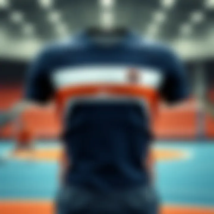 Illustration of key functional features in volleyball jersey designs