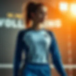 Dynamic volleyball uniform showcasing design elements and functionality