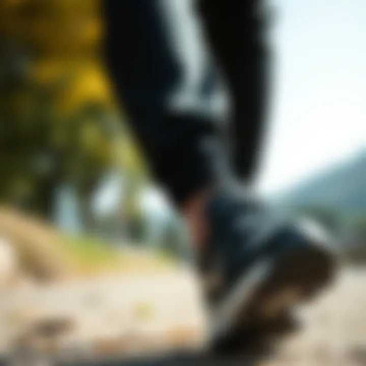 Athlete wearing Z shoes during an outdoor activity