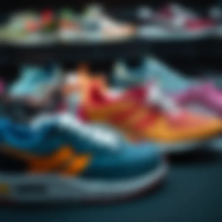 A collection of Z shoes in various colors and styles